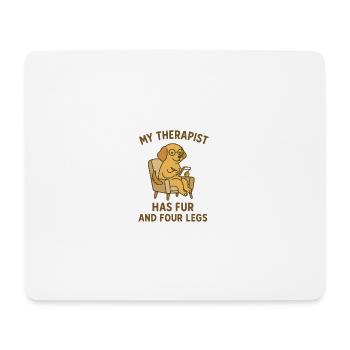 T-shirt drôle d’amoureux des chiens | Cadeau d’humour mignon pour animaux de compagnie - Tapis de souris (format paysage) - blanc - Devant