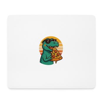 Pizza Saurus Retro - Mousepad (Querformat) - Weiß - Vorne
