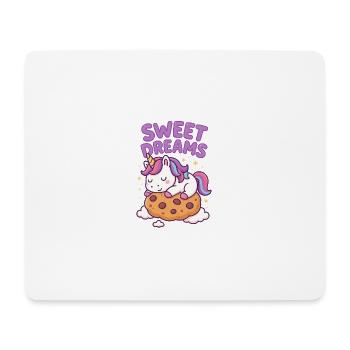 Sweet Dreams Cookie Licorne - Tapis de souris (format paysage) - blanc - Devant