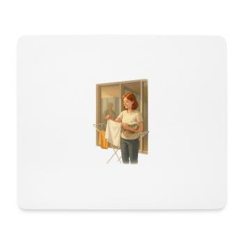 Laundry in the light: quiet everyday life - Mouse Pad (horizontal) - white - Front