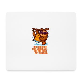 Ich_bin_nicht_Langsam_Ich_bin_Chill_mit_Charme - Mousepad (Querformat) - Weiß - Vorne