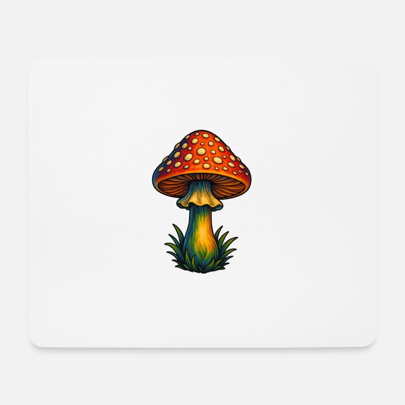 Fliegenpilz - Mousepad (Querformat) - Weiß