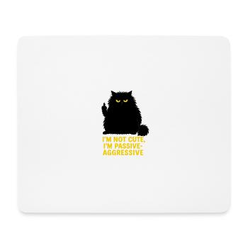 Ich bin nicht süß – Mr. Kuschelwuschel - Mousepad (Querformat) - Weiß - Vorne