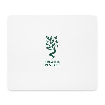 french inhale - respire en style - Tapis de souris (format paysage) - blanc - Devant