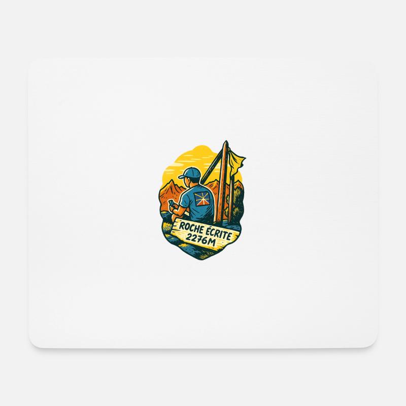 Trail rocks geschrieben - Mousepad (Querformat) - Weiß