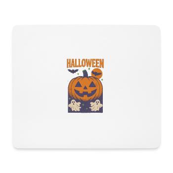 HALLOWEEN GRAIN – Retro Fusion Pumpkin - Mouse Pad (horizontal) - white - Front