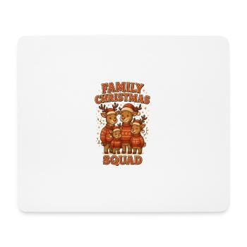Escouade familiale de rennes Noël - Tapis de souris (format paysage) - blanc - Devant