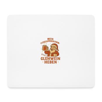 Mulled wine raise Christmas market funny saying - Mouse Pad (horizontal) - white - Front