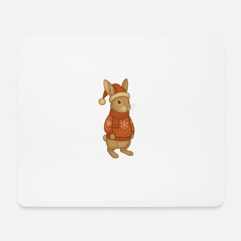 Hase_Weihnachten - Mouse Pad (horizontal) - white