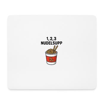 1-2-3_Nudelsupp - Mousepad (Querformat) - Weiß - Vorne