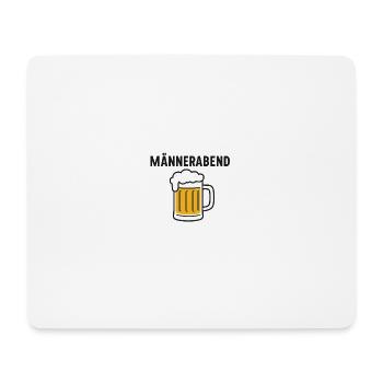 Männerabend - Mousepad (Querformat) - Weiß - Vorne