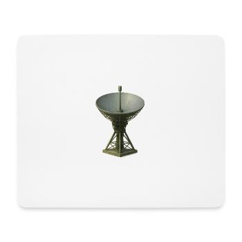 Antenne parabolique rétro motif vintage - Tapis de souris (format paysage) - blanc - Devant