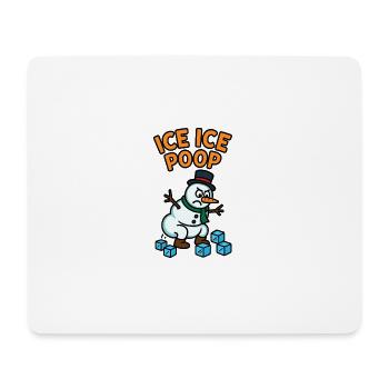 schneemann eiswürfel kinder witzig pups - Mousepad (Querformat) - Weiß - Vorne