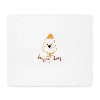 Happy Day liebenswerter Hund  - Mousepad (Querformat) - Weiß - Vorne