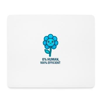 Robot Fleurs 0 % Humain - Tapis de souris (format paysage) - blanc - Devant