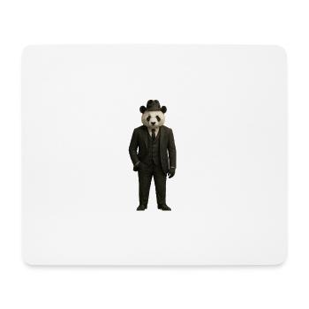 Panda in Elegant Costume - Mouse Pad (horizontal) - white - Front