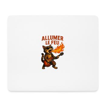 Light the Fire Cat Rock - Mouse Pad (horizontal) - white - Front