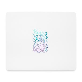 La ligne du dragon néon en dégradé - Tapis de souris (format paysage) - blanc - Devant