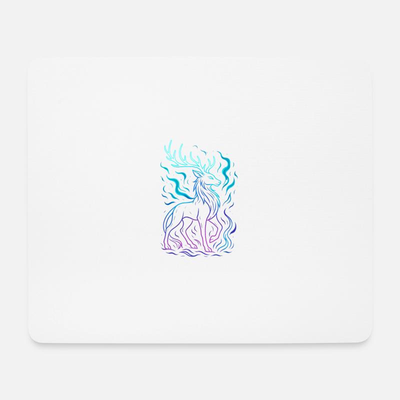 Neon Dragons Linie im Farbverlauf - Mousepad (Querformat) - Weiß