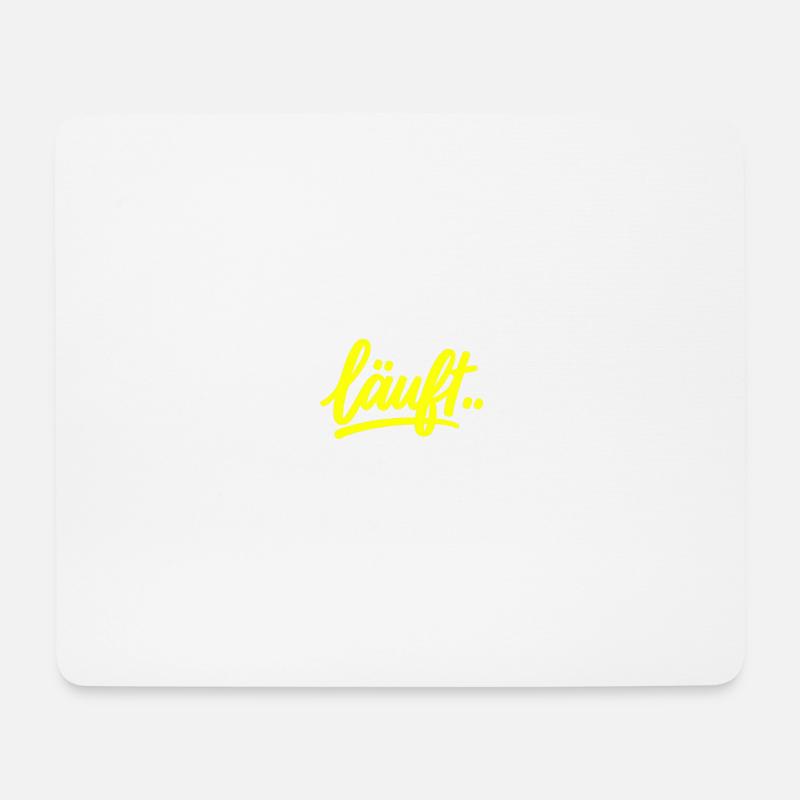 Läuft.. Neon - Mousepad (Querformat) - Weiß