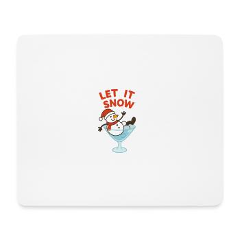Conception de cocktail Bon Bonhomme de Neige Let It Snow - Tapis de souris (format paysage) - blanc - Devant