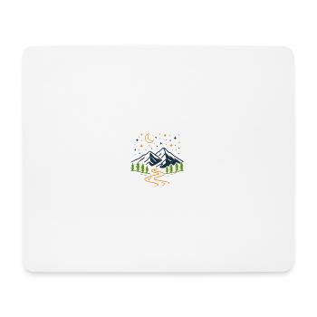 Nacht zwischen Bergen und Orange River - Mousepad (Querformat) - Weiß - Vorne