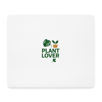 Plant Lover Monstera Topfpflanze - Mousepad (Querformat) - Weiß - Vorne