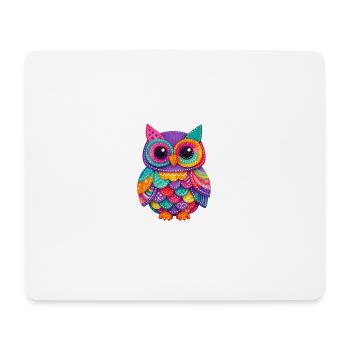 Patchwork Owl Magic - Mouse Pad (horizontal) - white - Front