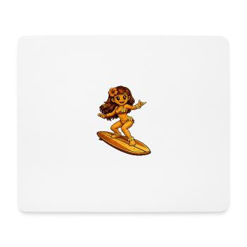 Surferin Hawaii-Stil - Mousepad (Querformat) - Weiß - Vorne