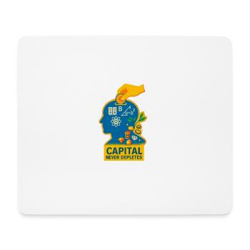 Kapital entfacht Wissen - Mousepad (Querformat) - Weiß - Vorne
