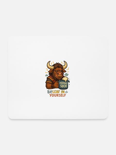 Be Leaf in Yourself Tauren - Mousepad (Querformat) - Weiß