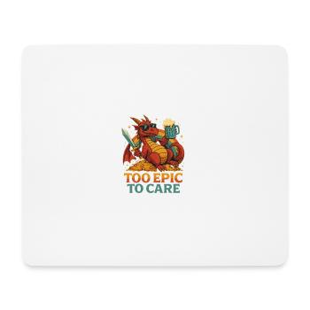 Too epic to care - Mouse Pad (horizontal) - white - Front