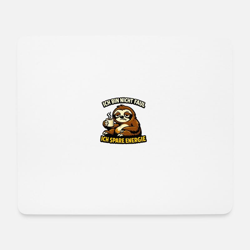Ich bin nicht faul – ich spare Energie | Lustiges - Mousepad (Querformat) - Weiß