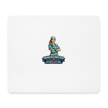 Conception du côté du cœur infirmier - Tapis de souris (format paysage) - blanc - Devant