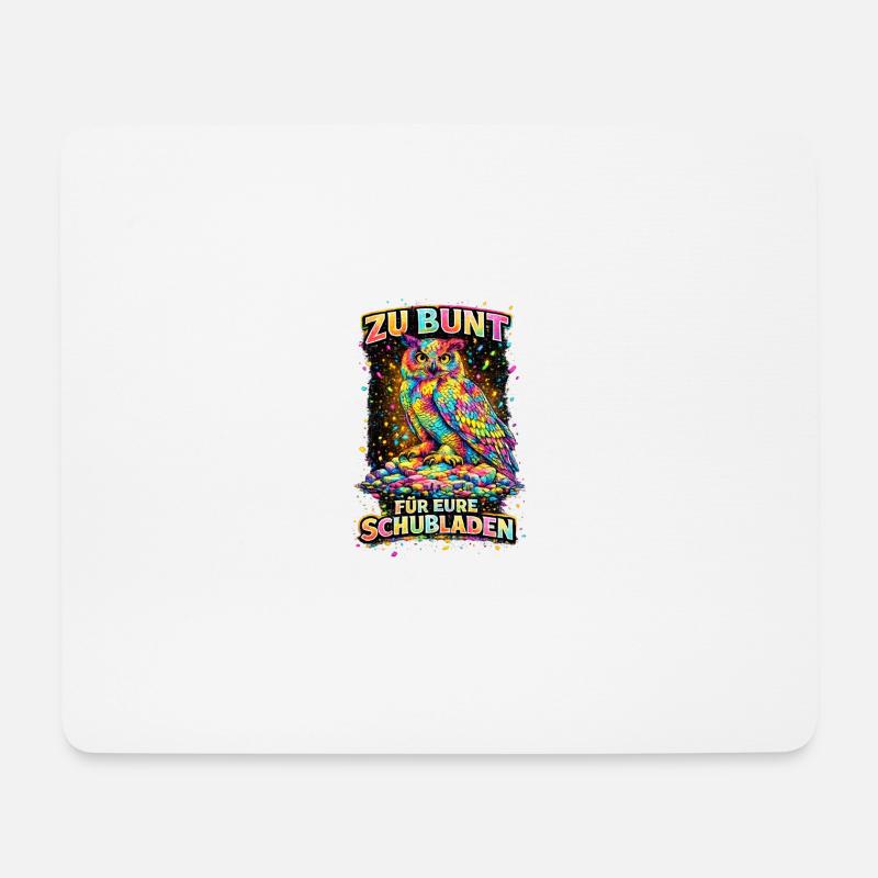 Too colorful for your school badges - Mouse Pad (horizontal) - white