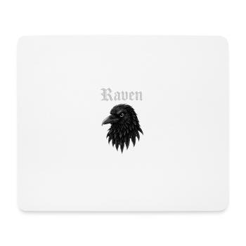 Raven Gothic Head Illustration Gift Idea Style - Mouse Pad (horizontal) - white - Front