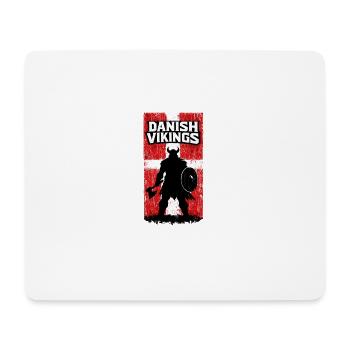 Dänische Wikinger – Wikingerkrieger-Dänische Flagge - Mousepad (Querformat) - Weiß - Vorne