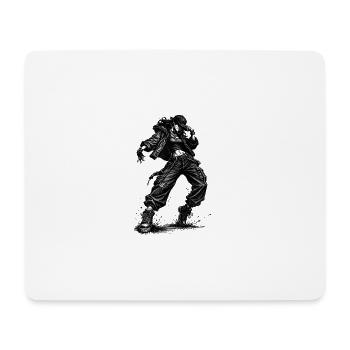 Hip Hop Dancer in Vintage Engraving Style - Mouse Pad (horizontal) - white - Front