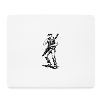 Fagottist im Vintage-Stil - Mousepad (Querformat) - Weiß - Vorne