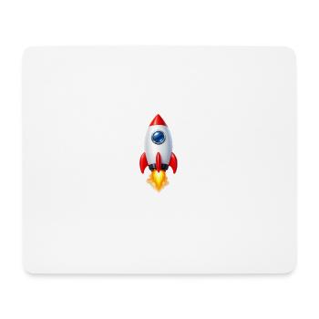 Design rétro Rocket joyeux - Tapis de souris (format paysage) - blanc - Devant