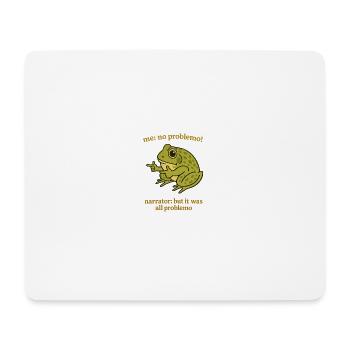 Frosch Sprüche Problemo Remix - Mousepad (Querformat) - Weiß - Vorne