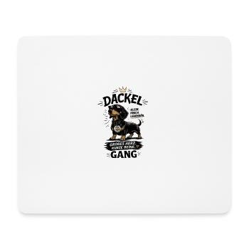 Dackel Shirt – Klein. Frech. Legendär. - Mousepad (Querformat) - Weiß - Vorne