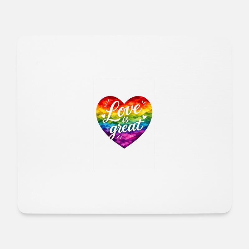 Love is great! - Mouse Pad (horizontal) - white