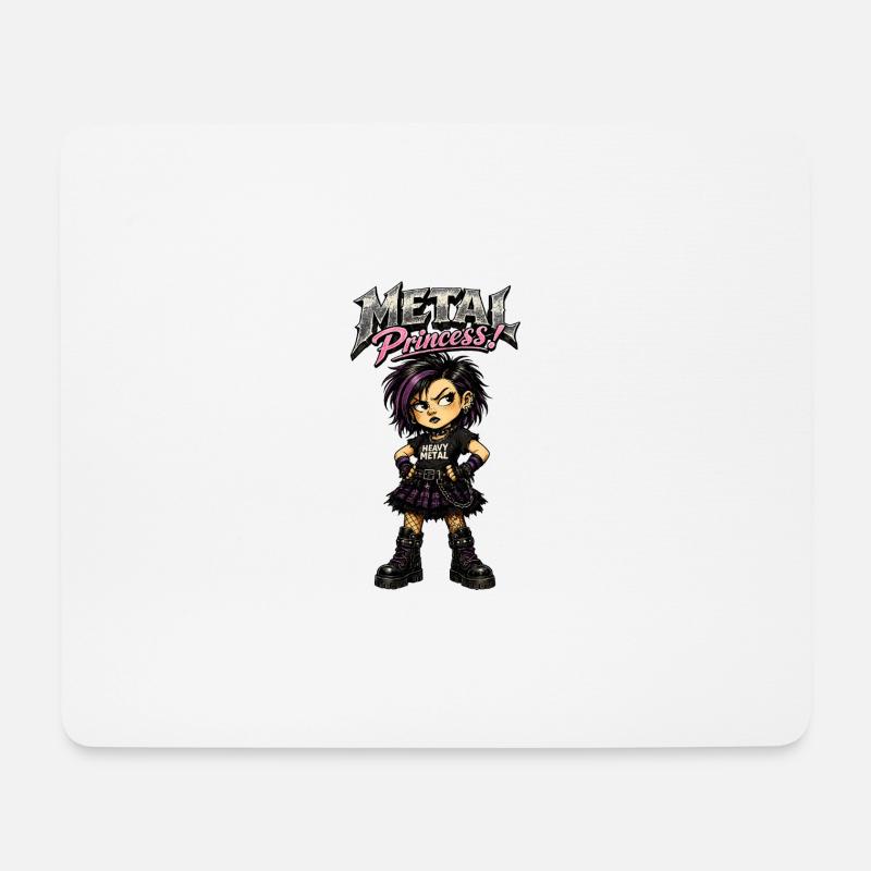 Metal Princess Punk-Mädchen - Mousepad (Querformat) - Weiß