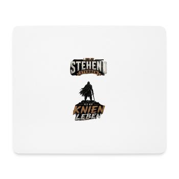 Standhaft Kriegerethos - Mousepad (Querformat) - Weiß - Vorne