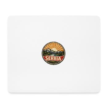 Souvenir de design de voyage en Serbie : vacances dans les Balkans - Tapis de souris (format paysage) - blanc - Devant