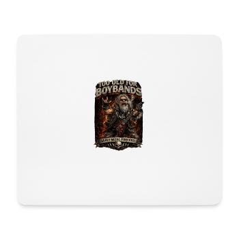 Trop vieux pour les boys bands – Heavy Metal pour toujours - Tapis de souris (format paysage) - blanc - Devant
