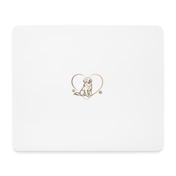 Golden Dog Family Retriever Dog Nature Love - Mouse Pad (horizontal) - white - Front