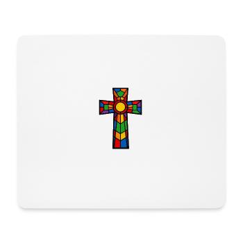 Christianity Cross Faith Religious Motif - Mouse Pad (horizontal) - white - Front