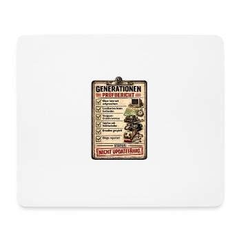 Generationenprüfbericht Retro - Mousepad (Querformat) - Weiß - Vorne
